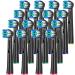 Toothbrush Heads Compatible with Oral B Electric Toothbrush 16Pcs Black Precision Standard Brush Heads Medium Brush 16black