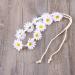 SOLUSTRE Daisy Flower Headband Boho Sunflower Crown Hair Wreath Floral Garland Crown Boho Headpiece Bridal Hair Band (White) - Buy Online on GoSupps.com