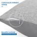 Homfine 2er Set Cooling Pillow Cover 80x80 cm - Soft Double-Sided ARC Chill Fiber for Night Sweats & Side Sleepers - Gray Cow Mat Design - Buy Online on GoSupps.com