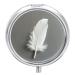 Pill Box Pill Case 3 Compartment Travel Pill Box White Feather Image Printing Small Pill Box Portable Medicine Pill Case Pill Organizer for Purse & Pocket for Travel Handbag (Round)