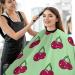 Funny Red Cherry Face Hair Cutting Cape Apron - Professional Salon Barbershop Hairdressing Tools - Buy Online on GoSupps.com