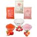 Bubble tea popping boba mix - 3 x 600g peach+strawberry+lychi boba fruit beads - nature & gluten -free boba pearls - food certificate with ISO standards - make bubble tea top for diy peach+stringberer+litschi pack with 3