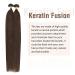 Moresoo Real Hair Extensions - 1g Remy U Tip Keratin Bondings Dark Brown #4 50g 45 cm - Premium Pre-Bonded Hair Extensions - Buy Online on GoSupps.com