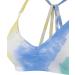 Aurola Mercury Women's Sport Bra - Removable Padded Back-Free Minimal Belly-Free Top in Tie Dye Yellow/Green/Blue - XS #2 - Buy Online on GoSupps.com
