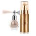 SUMEITANG Liquid Illuminator + Glitter Spray Kit  Shimmer Luminizer  Face Body Glow Illuminator. Collocation Highlighter Powder High Gloss Glitter Spray for Face Body Lasting Sparkle Makeup(Bronze)
