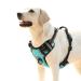 Heele dog crockery no-pull dog harness breast dishes for medium-sized dogs softly breathable-adjustable reflective dog harness Anti move with padded handle turquoise XL XL uni-turkis