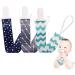 Teksome Schnullerleine | Fabric Pacifier Clips for Babies Toddlers & Kids | Soft Bite Ring | Secure Toy Clips - Buy Online on GoSupps.com