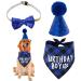 3pcs Dog Birthday Party Supplies Plaid Dog Birthday Bandana Boy Scarf And Reusable Dog Birthday Hat Bow Tie Pets Birthday Party Supplies Birthday Outfit For Cat And Dog Decoration