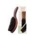 REMOS hairbrush with 100% wild boar bristles made of walnut wood with wide handle wide walnut wood