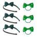 3 Headbands 3 Hair Ties Green Hair Accessories Green Hairbands Women'S Style Hairbands Bow Headbands Girls' Hair Accessories Set