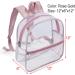 Jusdot Mini Clear Backpack 12x6x12 - Stadium Approved Transparent Bag, Waterproof PVC, Rose Gold | Ideal for Festivals, Sports Events, and Concerts - Buy Online on GoSupps.com