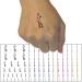 Statue of David by Michelangelo Art Temporary Tattoo Water Resistant Fake Body Art Set Collection - Black (One Sheet)