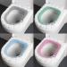 timecity 4PCS Warm Toilet Seat Covers Pads with Handle Bathroom Thicker Winter Toilet Seats Stretchable Elongated Toilet Cushioned Comfortable Washable Toilet Seat Pads Cloud-color