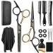 Professional Hairdressing Scissors Stainless Steel Hair Scissors Set with Barber Cape and Comb Hair Scissors with Clip and Storage Bag for Home Eluqueria Hair Cutting Scissors Set for Men and