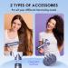 Fast Ionic Hair Dryer with Diffuser & Flat Nozzle - 120 000rpm Self-Cleaning LCD 4 Temps & 3 Speeds - Portable Blow Dryer for Women & Men (Grey Purple - Buy Online on GoSupps.com