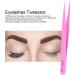 Lash Tweezers 2 Types Straight and Curved Tip Tweezers Nipper Stainless Steel Eyelashes Tweezers Accurate Portable Pincet for Eye Lashes Grafting Extension(ESD - Buy Online on GoSupps.com