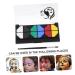Minkissy Facial Paint Kit - Easy Clean Halloween & Carnival Makeup for Kids & Adults | 2 Pth Scars Stencil Set - Buy Online on GoSupps.com