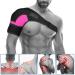 Chlffua Adjustable Shoulder Support - Neoprene Bandage for Pain Relief & Stability | Left/Right Men/Women - Pink - Buy Online on GoSupps.com