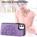 Bizzib for iPhone 11 Case Leather Wallet with Card Holder Flip Cover Kickstand Card Slots Double Magnetic Clasp Shockproof Heavy Duty Protective Case for iPhone 11-Floral Purple Flower Purple - Buy Online on GoSupps.com