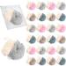 24 Pack Travel Loofah Individually Wrapped Small Loofah Shower Pouf 4 inch Mini Bath Sponges for Shower Multicolor