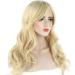 Disco Ball Light Blonde Long Wig for Women - Natural Curly Style for Cosplay Parties - Buy Online on GoSupps.com