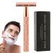 Premium Stainless Steel Safety Razor for Men | Double Edge & Single Blade - Perfect Close Shave - Buy Online on GoSupps.com
