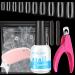 Nail Tips and Glue Gel Kit - 4 in 1 Gel Nail Kit 15ML Nail Glue for Acrylic Nails, INFELING 500Pcs Clear Square Nails with Acrylic Nail Clippers, Portable Nail Lamp,Nail Files,DIY Nail Art Kit