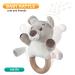 Donty-Tonty Premium Wood Baby Teether Rattle Toy - Grey Bear | Soft Plush Shaker Toy with Natural Wooden Teething Ring | Perfect Easter Gift for Newborns & Toddlers 0-12 Months - Buy Online on GoSupps.com
