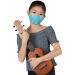 LOFBAZ Washable Adjustable Cloth Face Coverings for Kids & Adults - Light Blue Rabbit Design with Nose Wire & Filter Pocket - Perfect for Ages 4-8 - Buy Online on GoSupps.com