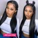 Qmaple 16 Inch 360 Lace Front Wig | Straight HD Lace | Pre Plucked | Glueless Human Hair Wig for Black Women - Buy Online on GoSupps.com