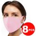 Reusable Face Mask GENERISE Stylish Face Mask x8 - Polyurethane Breathable Washable Face Mask - Unisex (Pink) - Buy Online on GoSupps.com
