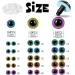150 Pcs Glitter Safety Eyes for Amigurumi - 12/16/20 mm - Stuffed Animal Plastic Craft Eyes - DIY Puppet and Toy Doll Making - Green, Purple, Blue, Champagne, Golden - Buy Online on GoSupps.com