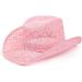 TOVOSO Pink Cowgirl Straw Hat for Women - Shapeable Cowboy Style 1 - Buy Online on GoSupps.com