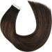 Moresoo 22 Inch Tape in Balayage Brown Human Hair Extensions - Darkest Brown/Chestnut Brown Mix - 20 Pieces/50g - Buy Online on GoSupps.com