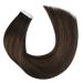 Shop Moresoo Real Hair Tape In Extensions - Ombre Brown Invisible Seamless Hair Extensions 45 cm 20 Pieces/50g | Dark Brown to Light Brown #2/6/2 - Buy Online on GoSupps.com