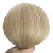 YoungSee 40 cm Blonde Human Hair Wefts - Remy Double Wefts Extensions #16/22 with Golden Highlights | 100g Weave - Buy Online on GoSupps.com