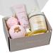 Natural Amor-Relaxation Spa Gift Set for Women- 4pcs Gift Box Including Candle  Hand Cream  Bath Bomb candle  hand cream  bath bombs