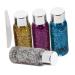 Beatifufu 4pcs Set Colorful Eye Shadow Festival Glitter Gel Hair Glitter Gel Body Glitter Spray Liquid