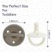 Sweet Child Soothie Pacifiers 0-6 Months - Set of 6 Silicone Binkies with Collapsible Handle and Air Holes - Woodlands Theme - Best Newborn Pacifiers for Boys or Girls - Buy Online on GoSupps.com