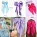 3-PieceBow HairClips Elegant Bow Hair Clips Stylish And Simple Satin Spring Hair Clips Retro Hair Clips Girls Hair Accessories (Purple+Rose+Sky Blue) - Buy Online on GoSupps.com