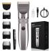 Sejoy Hair Clippers for Men Cordless Hair Trimmer Zero Gapped Clippers for Men Women Kids Barbers Kit for Household Rechargeable Silver