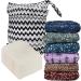 Anmababy 6 Reusable Pocket Cloth Diapers with Bamboo Inserts + Dry/Wet Bag - 6 Pack (Girl-2) - Buy Online on GoSupps.com