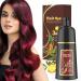 Tanfeine Wine Red Shampoo Natural Herbal Hair Dye Shampoo 3 in 1 for Men Women Home Salon Beauty Nourishes Long Lasting Care Instantly Hair Color Shampoo for Gray Hair Coverage 16.9Fl Oz