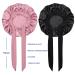 Satin Silk Kids Bonnet Cap 2pcs Set - Adjustable Straps for Comfortable Sleep - No Slip-Off Design - Black/RoseGold - Buy Online on GoSupps.com