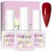 Saviland Gel Top Coat and Base Coat Set for Gel Nail Polish - 3PCS 10ML No Wipe Matte Gel Top Coat Shine Top Coat Base Coat Gel Polish for Gel Nails Home DIY and Nail Salon 3 Pieces Clear Set