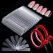 150 Pcs Transparent Nail Stand Nail Art Display Stand Press On Nails Packaging Fake Nails Display Stand with 2 Rolls Double Sided Tapes for Salon Home Office Decor