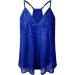 Ronony Women's Sequined Tank Top - Sexy V-Neck Bodysuit for Parties & Nightclubs | Shoulder-Free & Belly-Free Design in Blue XL - Buy Online on GoSupps.com