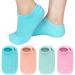 4 Pairs Moisturizing Spa Socks Aloe Socks Gel Sleeping Fuzzy Socks Lotion Feet Infused Socks Foot Care Heel Spa Socks for Women Men Repairing Softening Dry Feet Cracked Heels