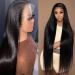 Bele 13x4 Transparent Lace Front Wigs 180% Density Human Hair Straight HD Deep Part Lace Front Wigs Brazilian Virgin Huamn Hair for Black Women Natural Color Pre Plucked with Baby Hair 32inch 32 inch 13x4 ST Wig 180% Density