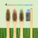 Lindo EcoGrip Charcoal Infused Bamboo Toothbrush - Pack of 4 | Soft German Fiber Bristles | Organic, Biodegradable, Recyclable - Buy Online on GoSupps.com